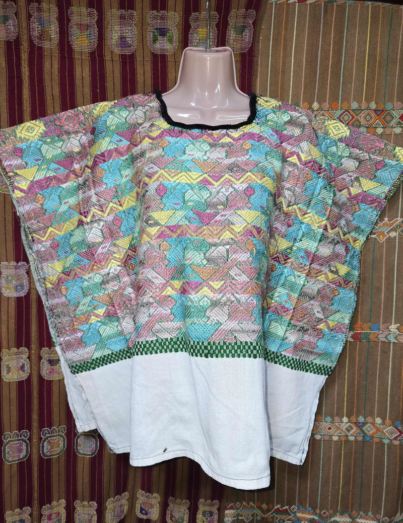 Blue and Pink San Marcos Huipil #8-539
