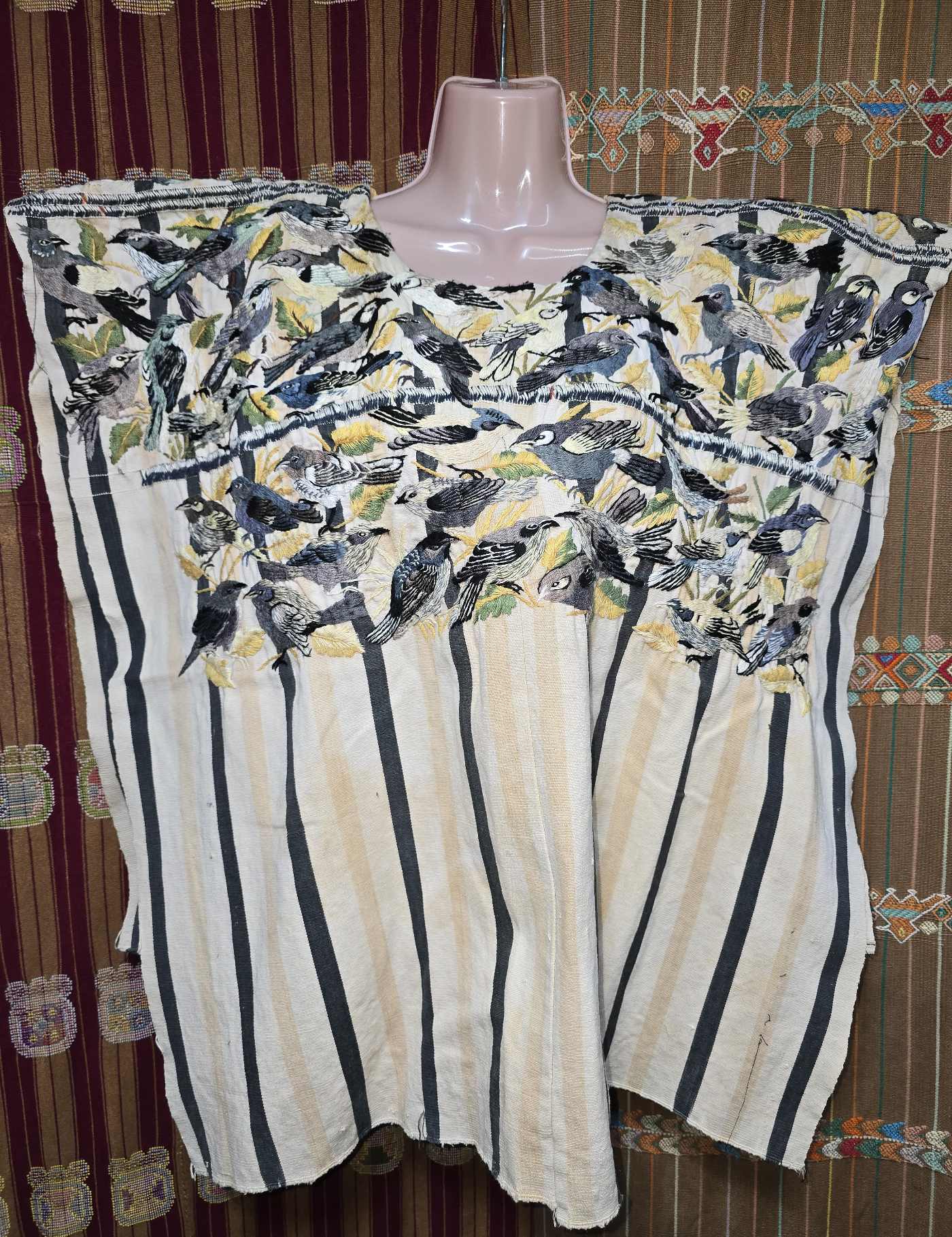 Primrose and Black Santiago Huipil #8-548