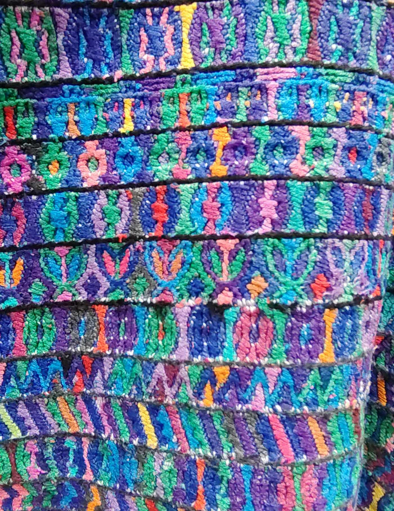 Multicoloured Blue Rabinal Huipil #8-557
