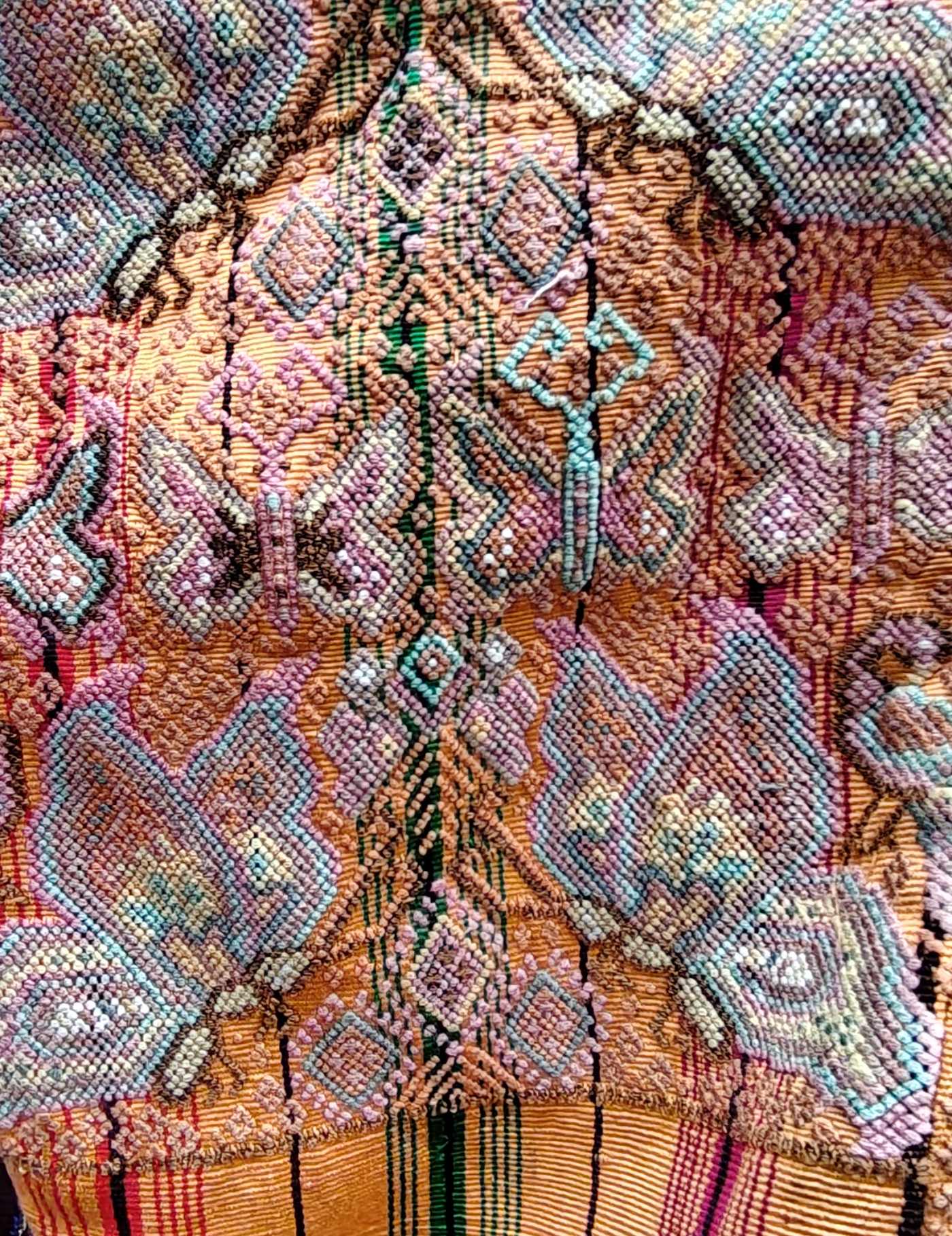Orange with Butterflies Chichicastenango Huipil #8-559