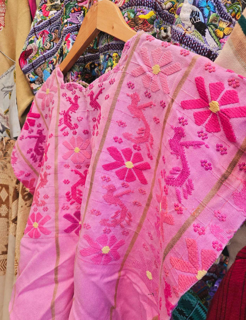 Pink Quetzals San Lucas Tolimán Huipil #9-6