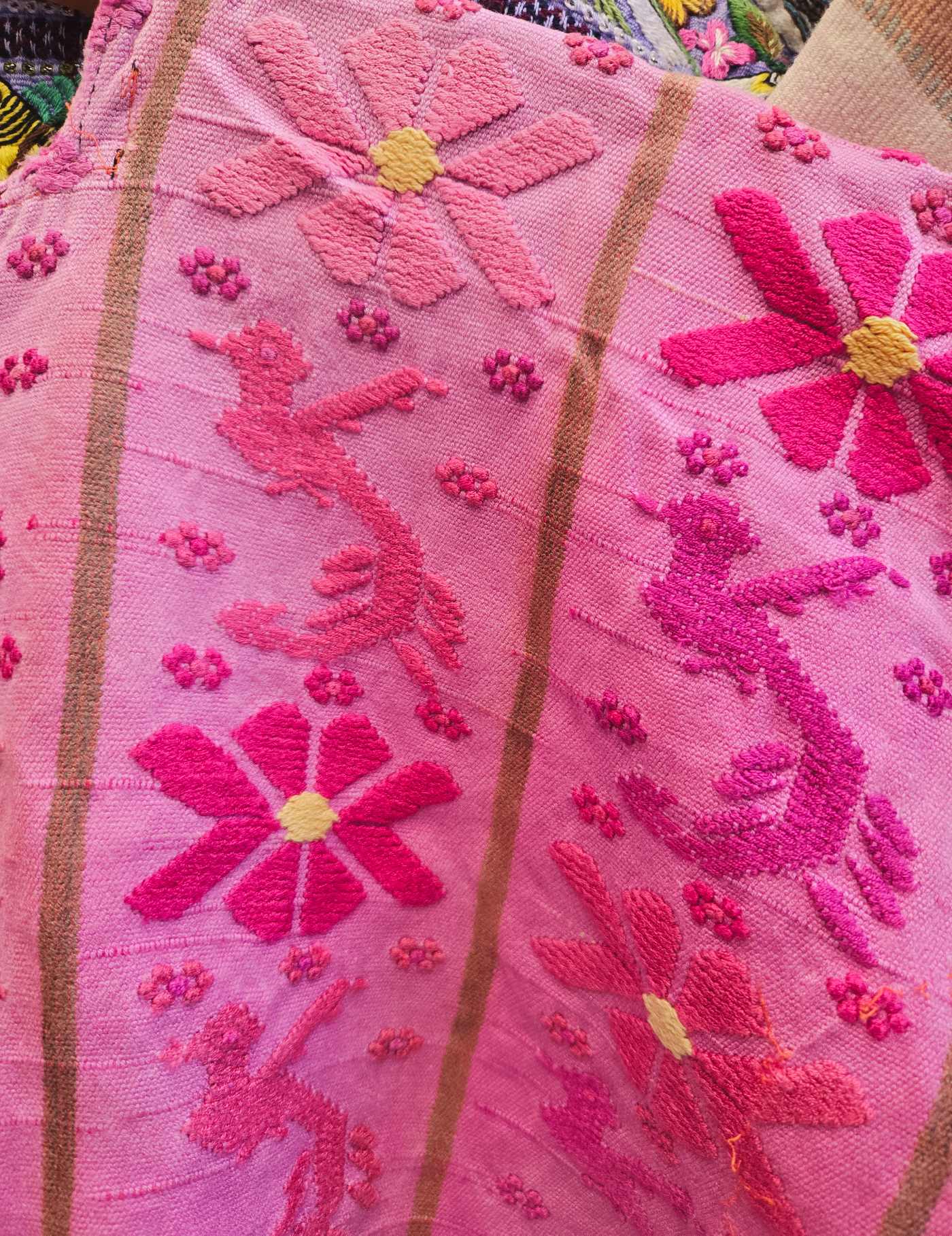 Pink Quetzals San Lucas Tolimán Huipil #9-6