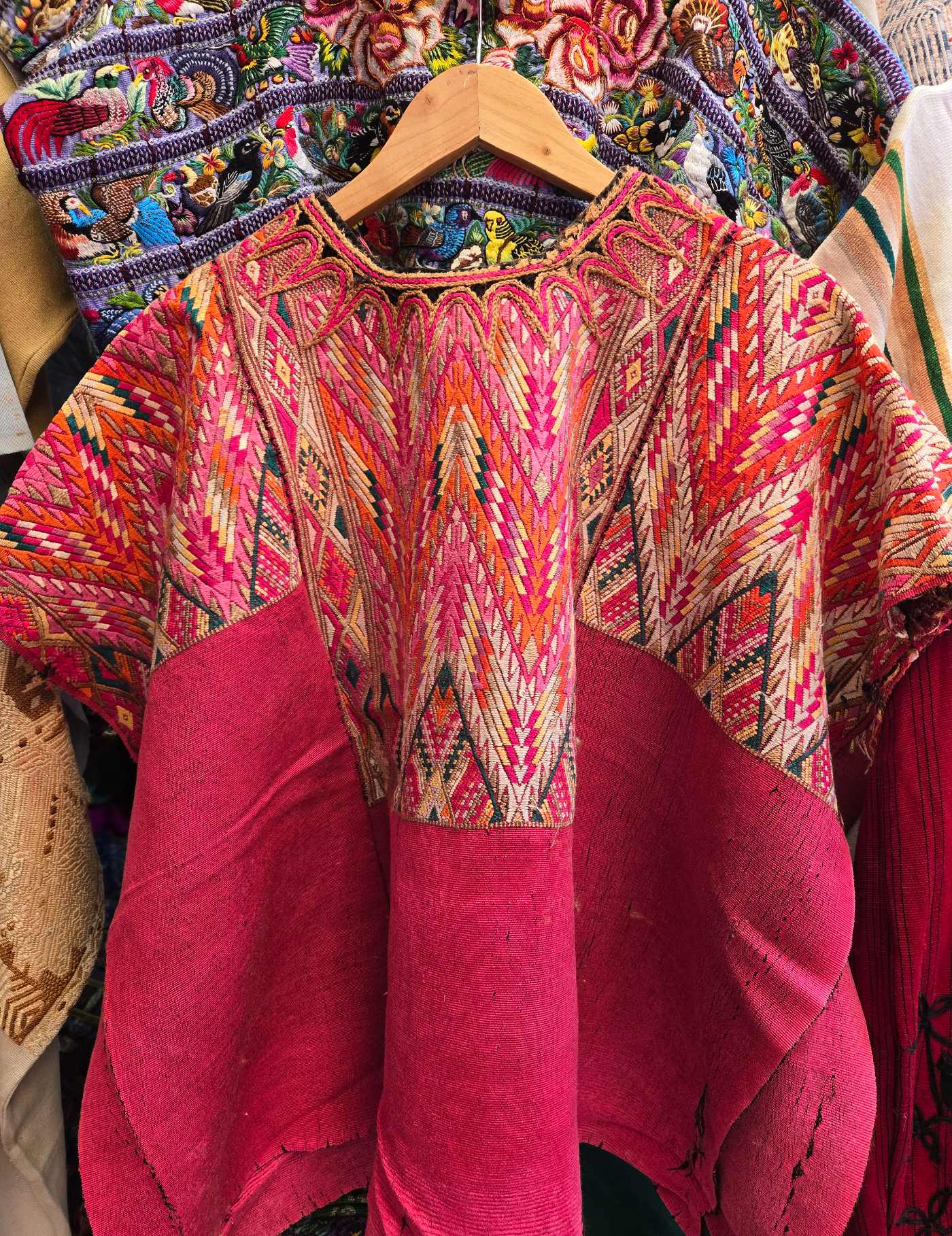 Deep Pink Chichicastenango Huipil #9-9