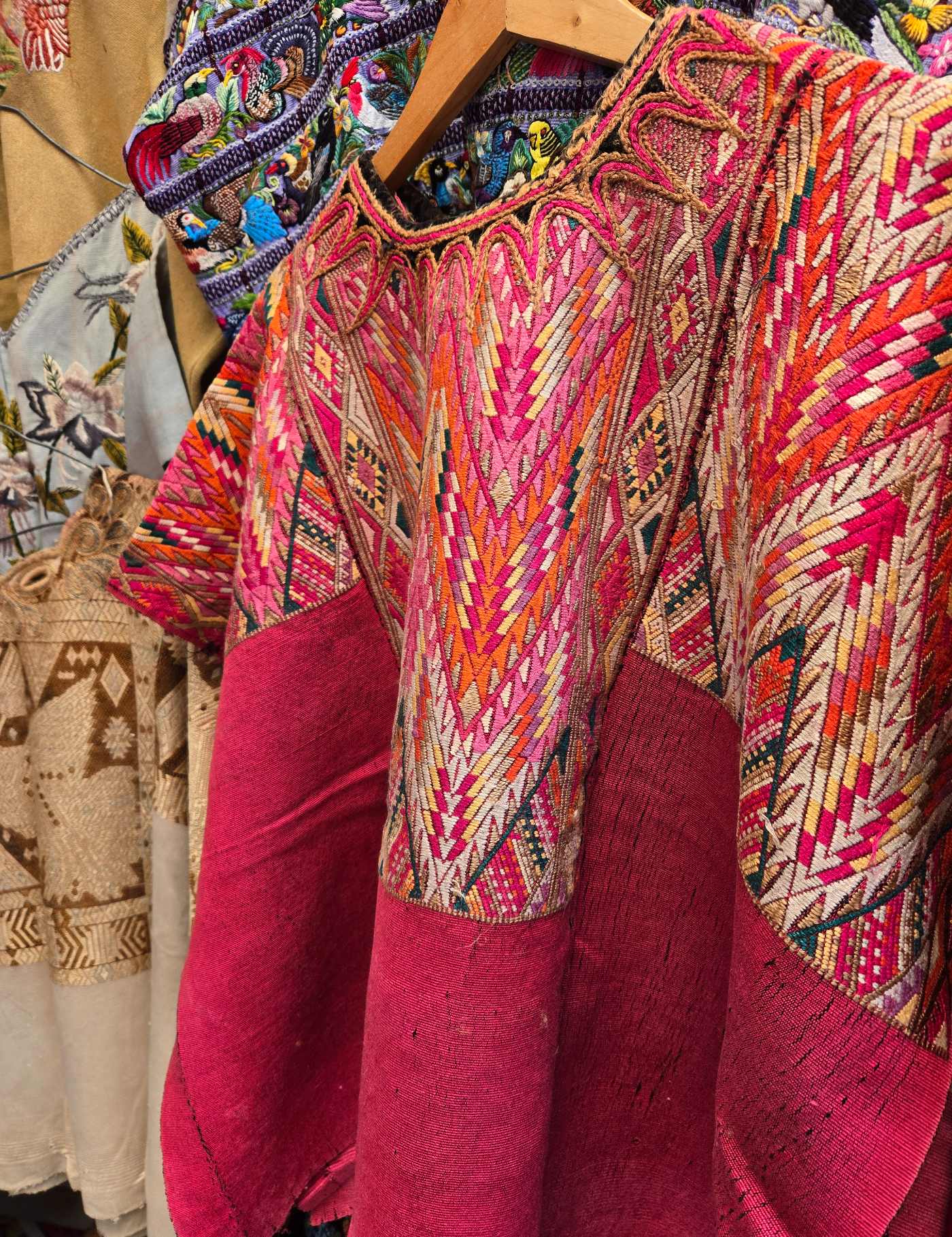 Deep Pink Chichicastenango Huipil #9-9