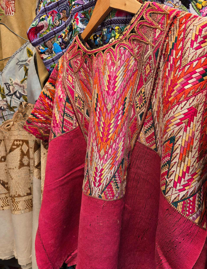 Deep Pink Chichicastenango Huipil #9-9