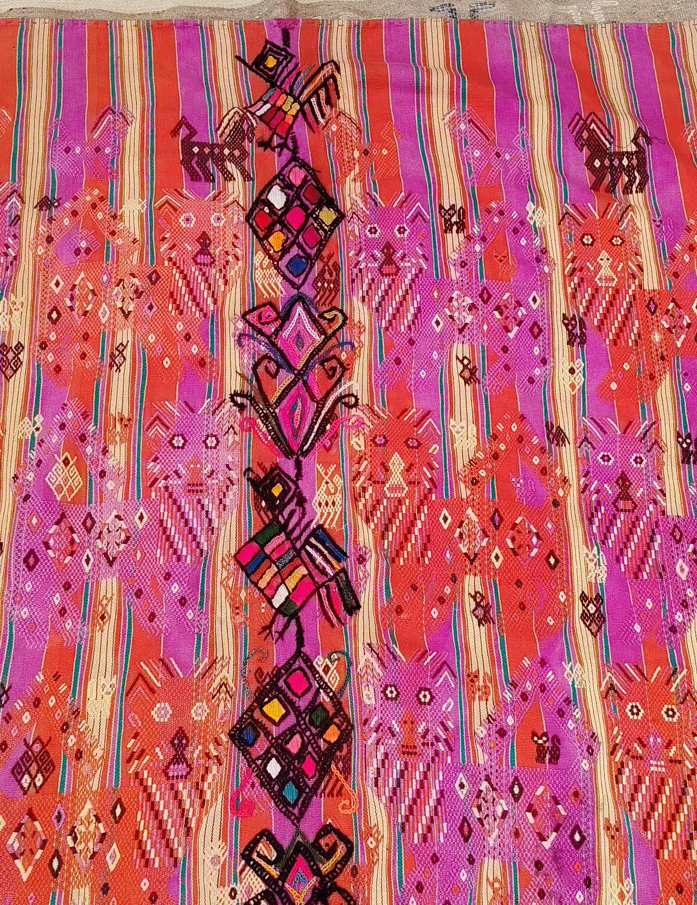 Red and Purple with Lions Chichicastenango Tzute #9-13