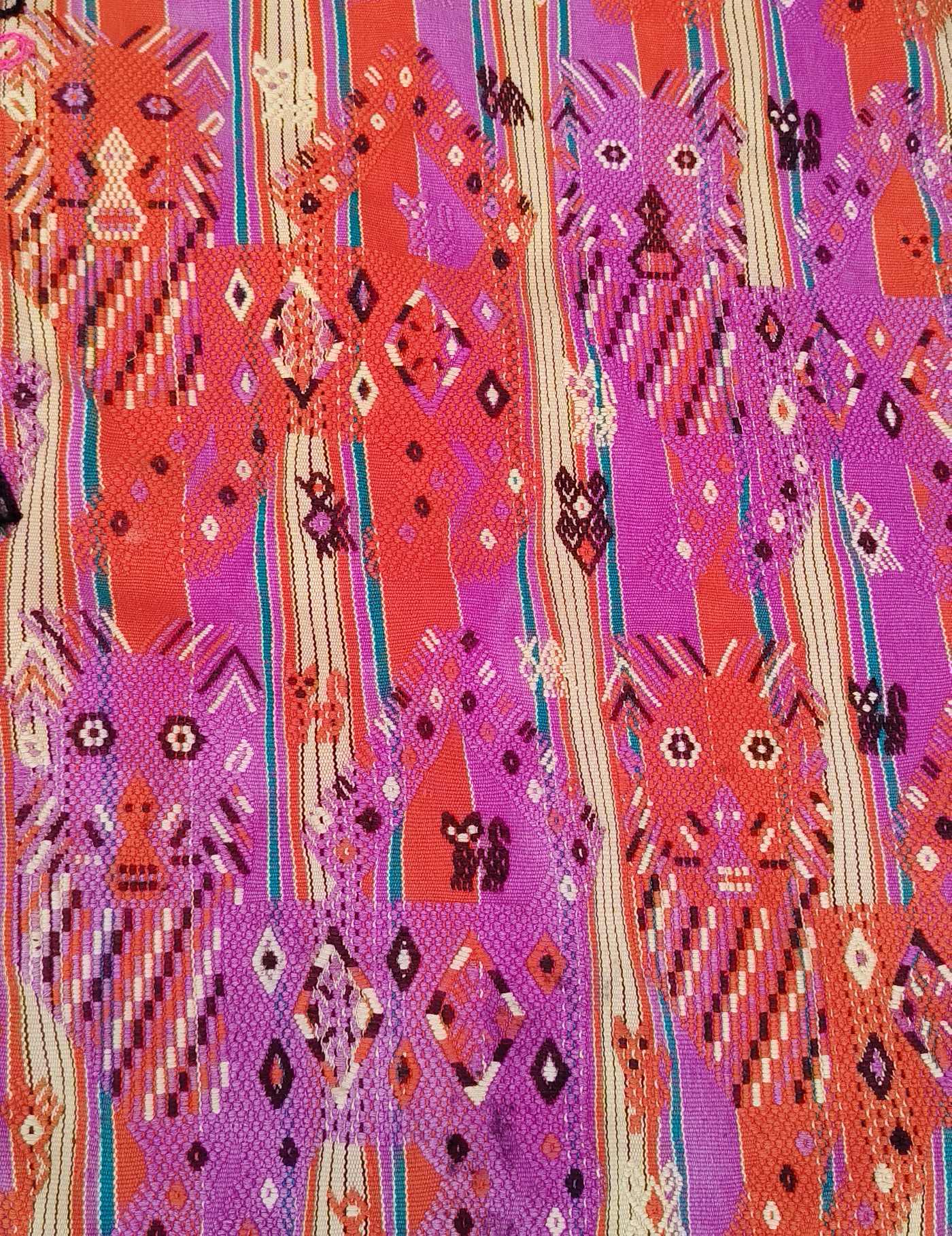 Red and Purple with Lions Chichicastenango Tzute #9-13