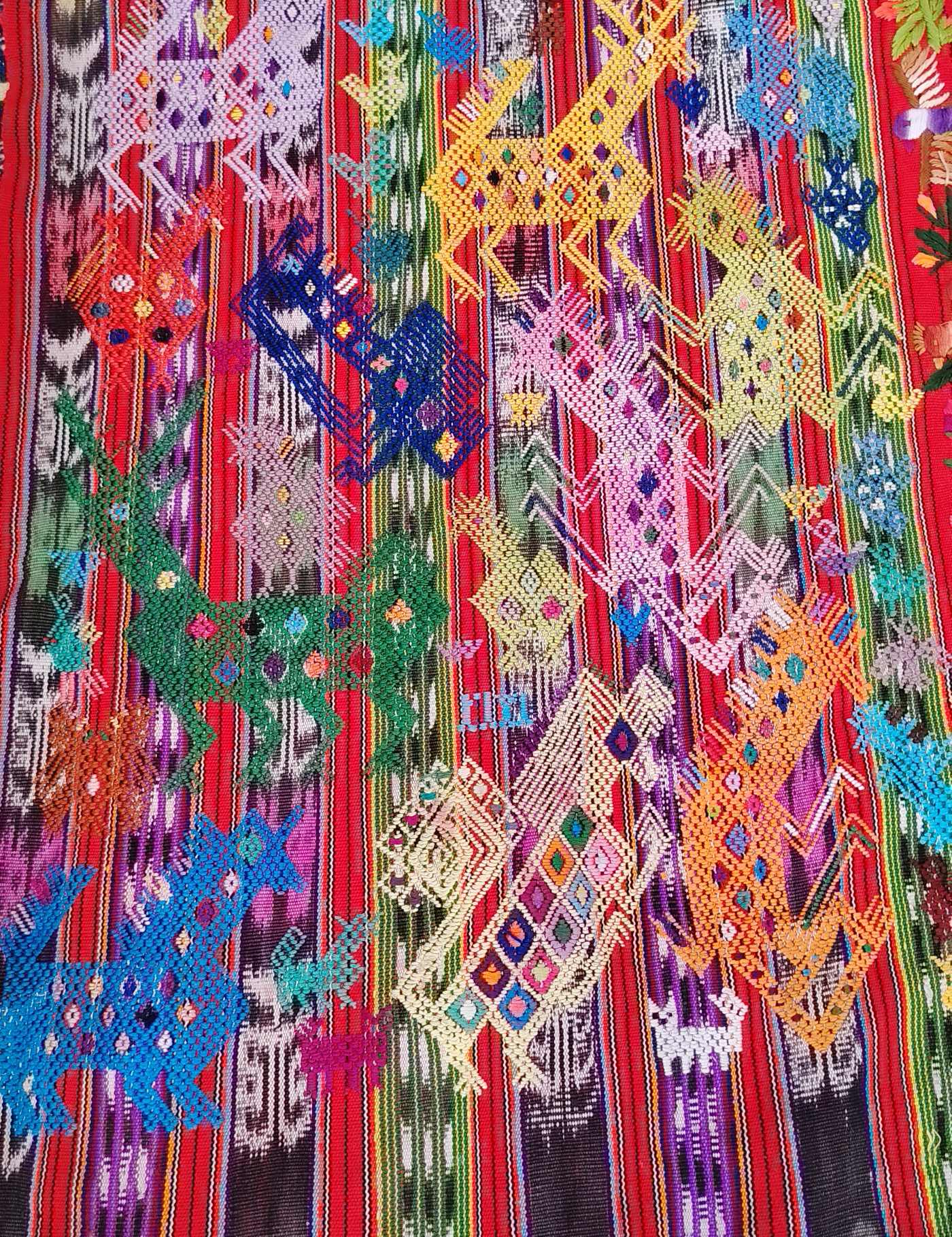 Multicolored with Animals Chichicastenango Tzute #9-14