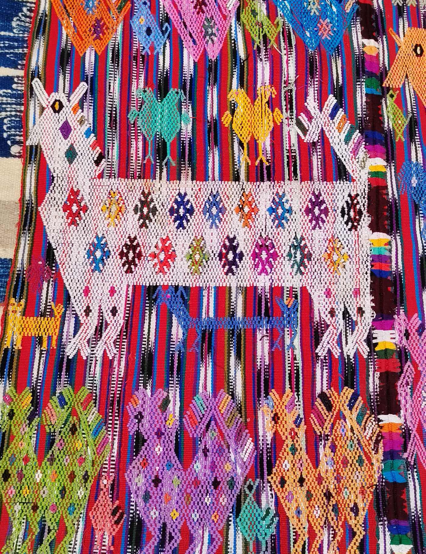 Multicolored Horses and Lizards Chichicastenango Tzute #9-18