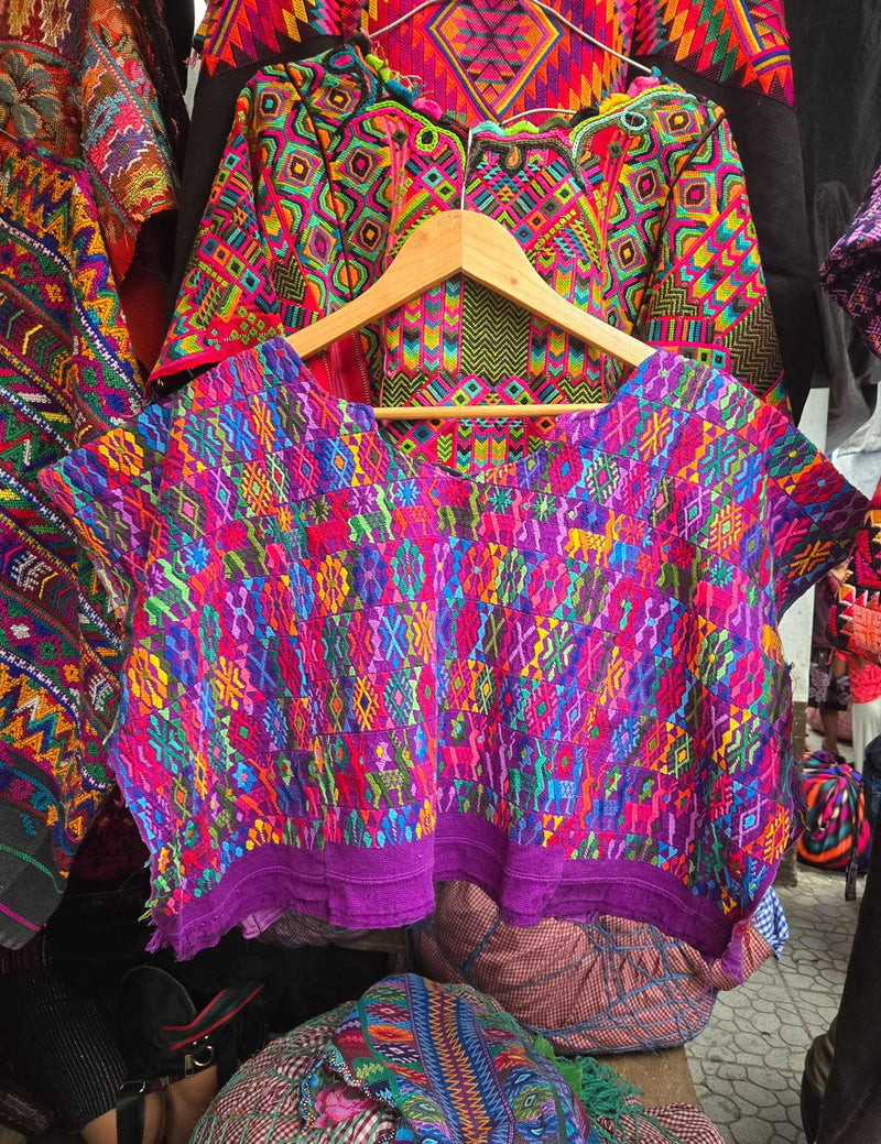 Bright Purple Cobán Huipil #9-28