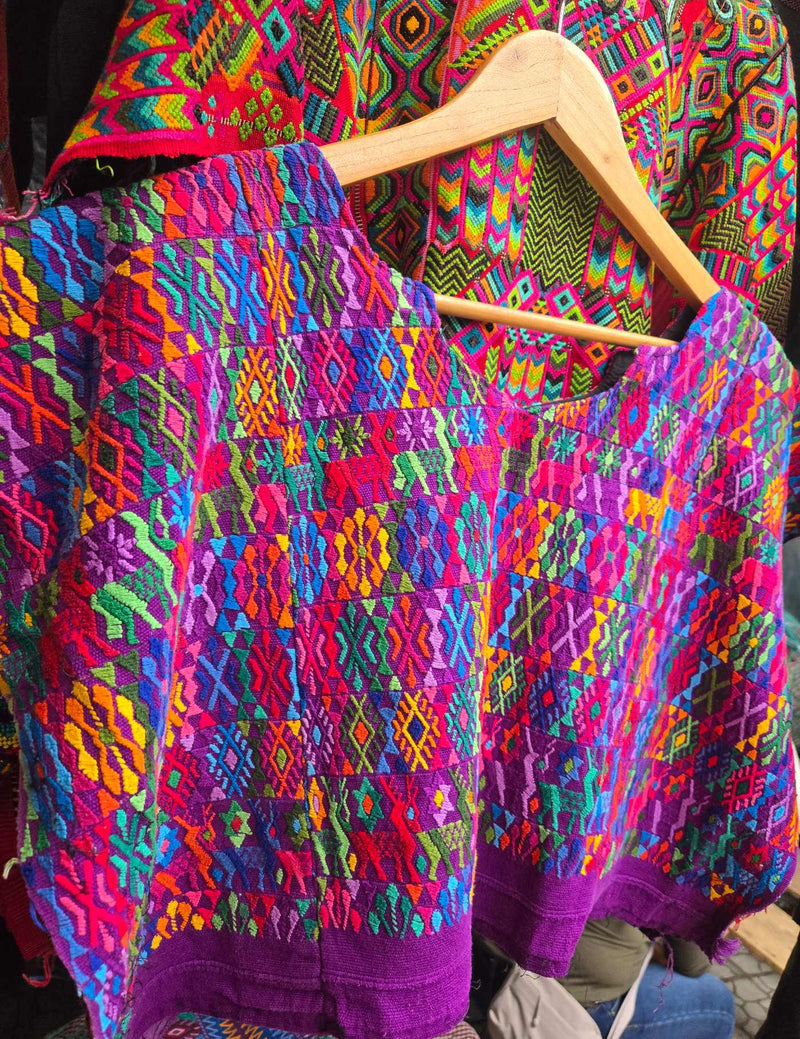 Bright Purple Cobán Huipil #9-28