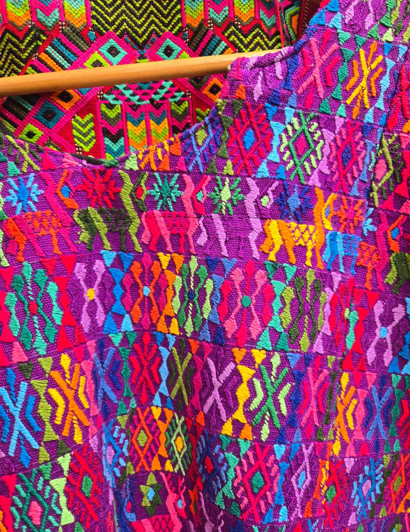 Bright Purple Cobán Huipil #9-28