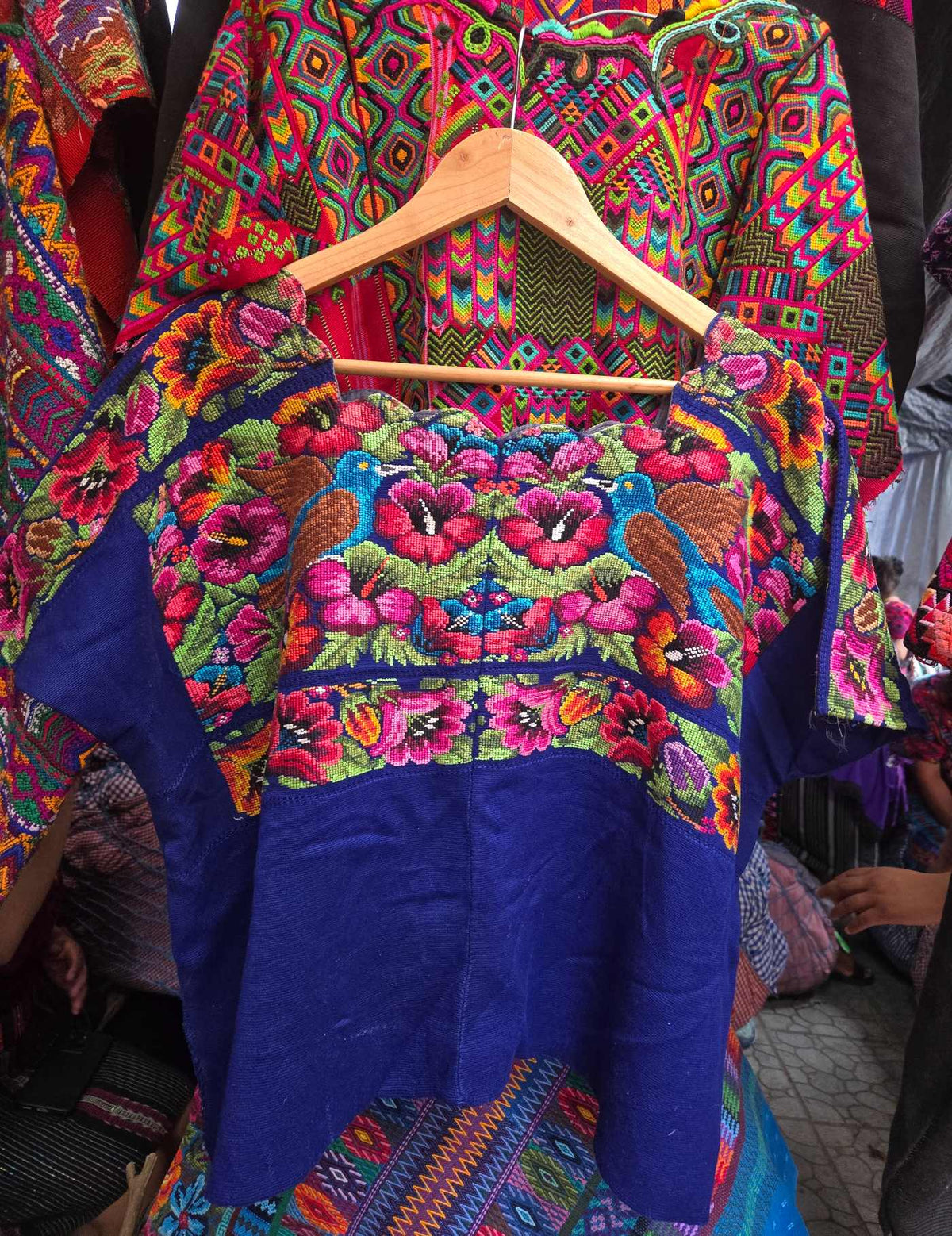 Blue Floral Comalapa Huipil #9-31