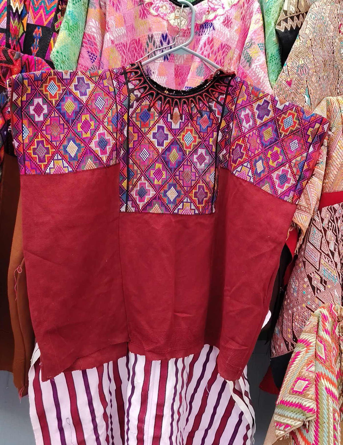 Geometric on Red Chichicastenango Huipil #9-37