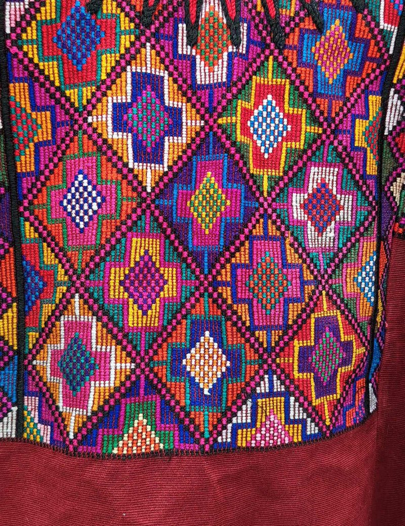 Geometric on Red Chichicastenango Huipil #9-37