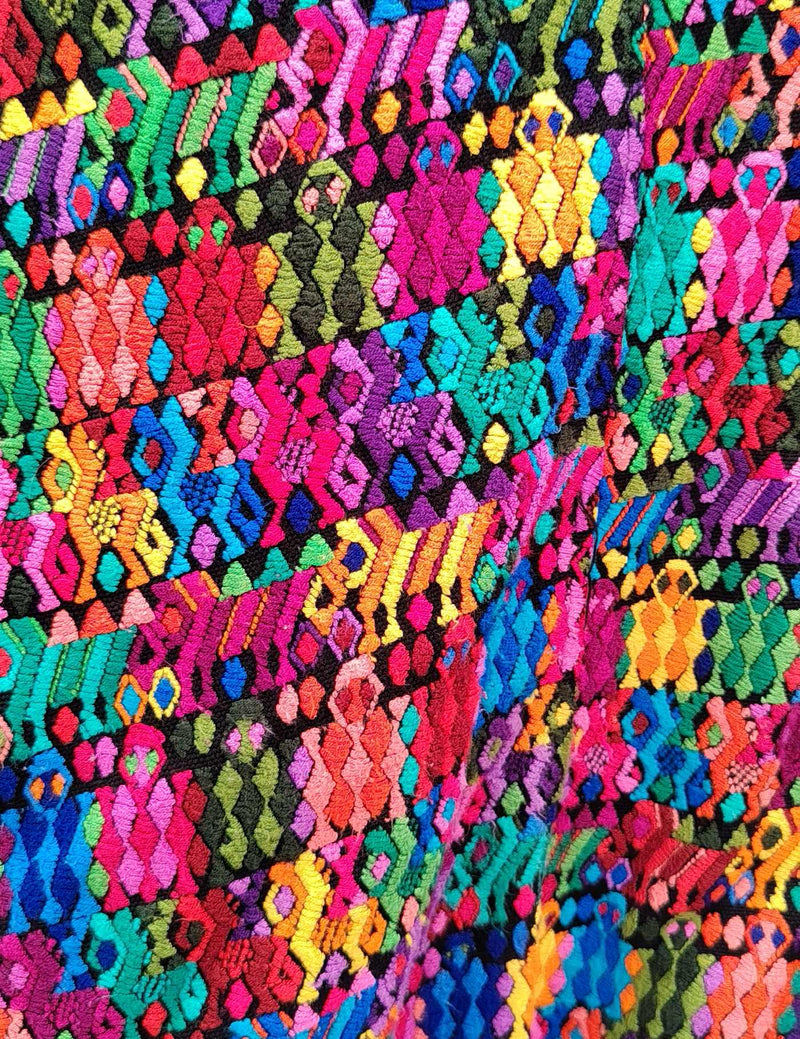 Bright Multicolor Cobán Huipil #9-39