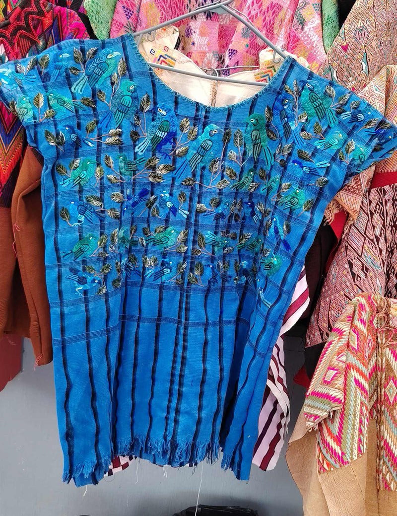 Bright Blue Santiago Huipil #9-41