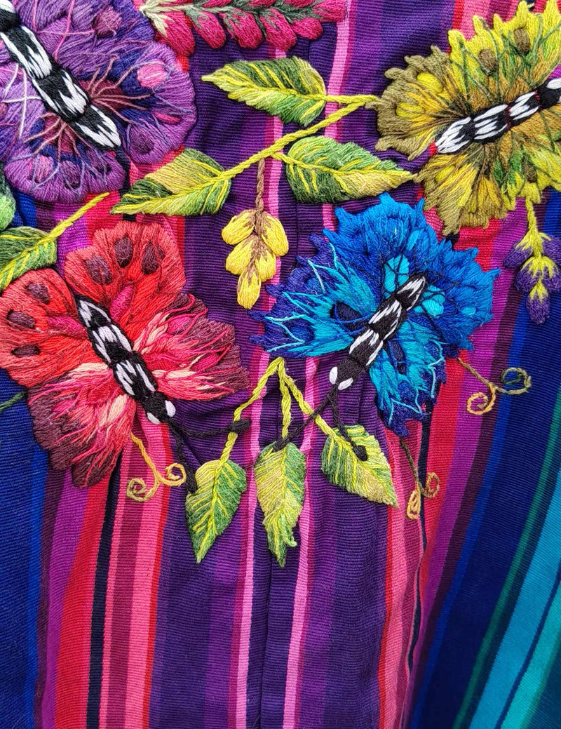 Rainbow with Butterflies Santiago Huipil #9-42