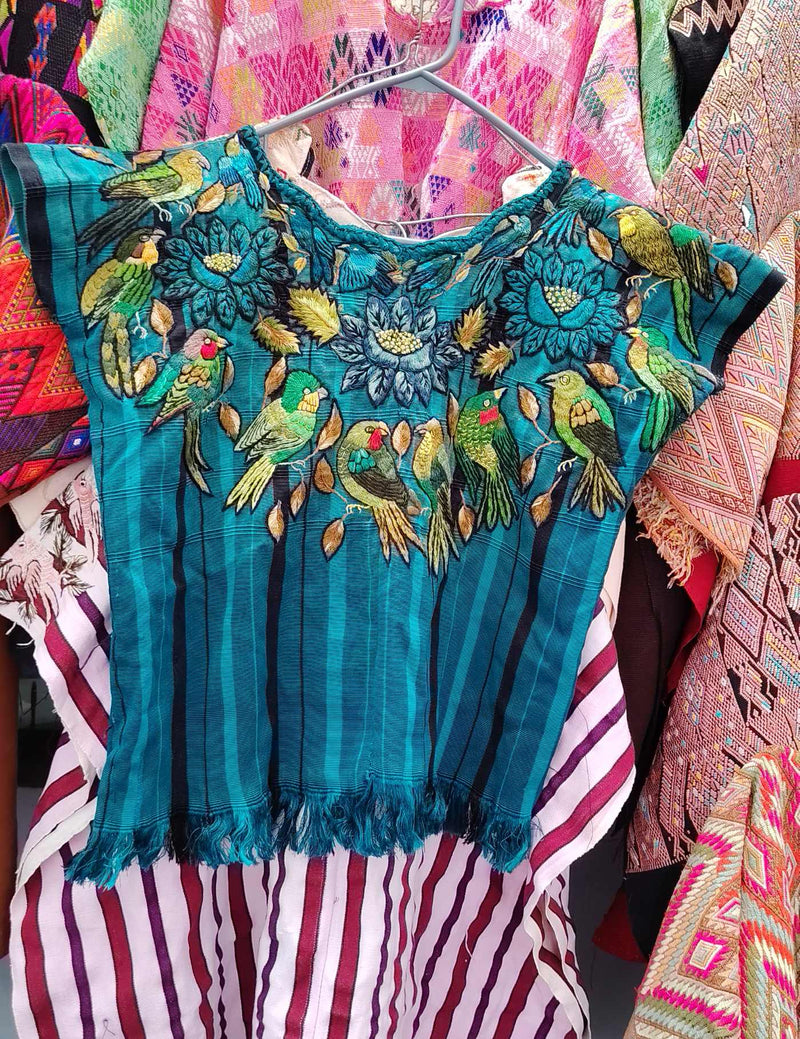 Teal Blue Santiago Huipil #9-45