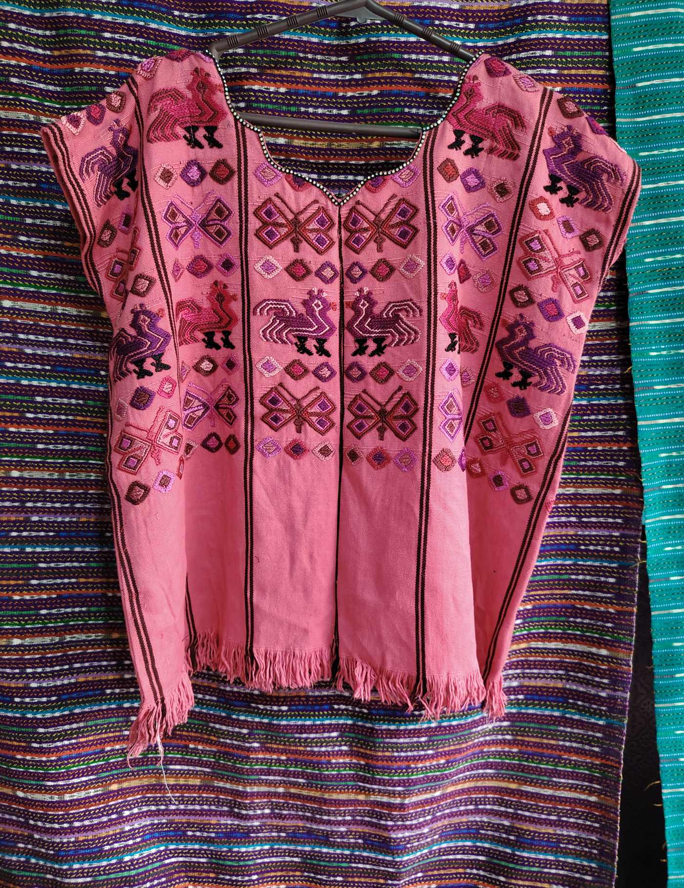 Pink Butterflies San Lucas Tolimán Huipil #9-48