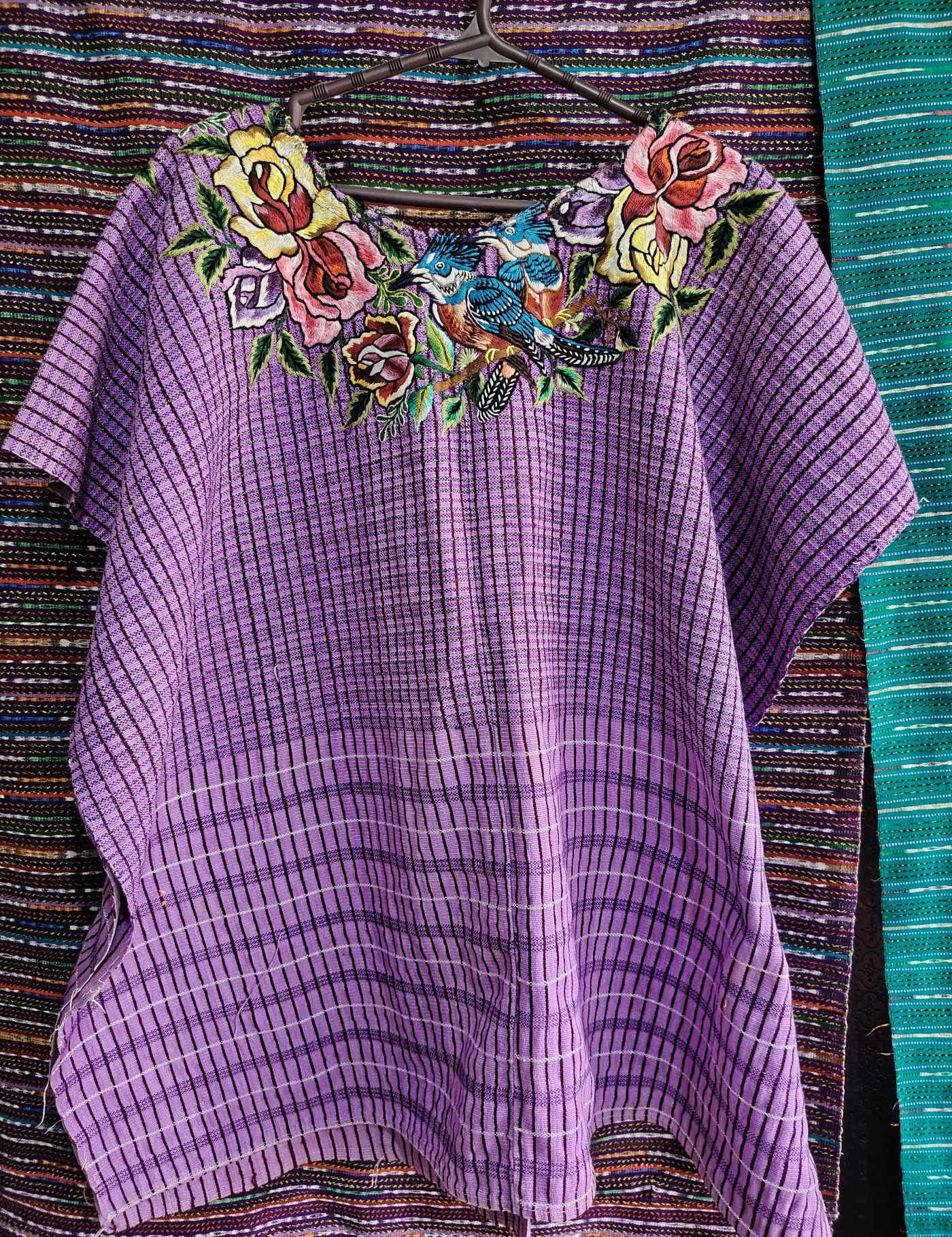 Purple Gingham Santiago Huipil #9-51