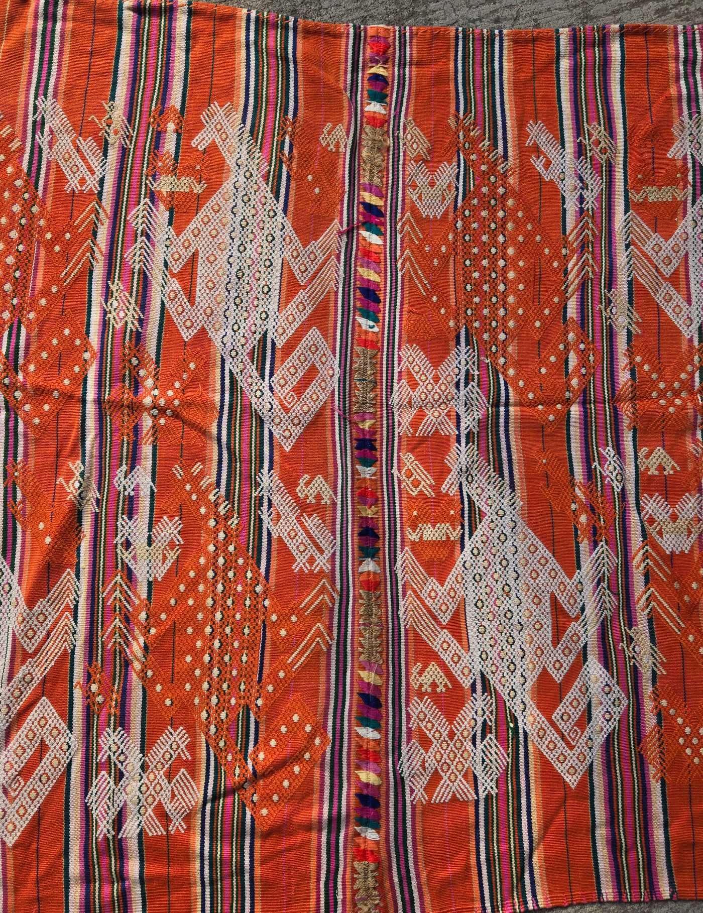 Animals on Orange Chichicastenango Tzute #9-62
