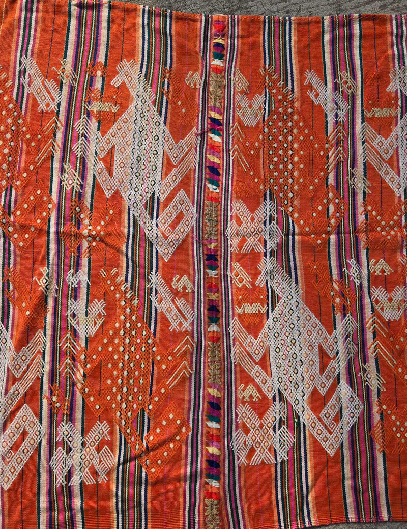 Animals on Orange Chichicastenango Tzute #9-62