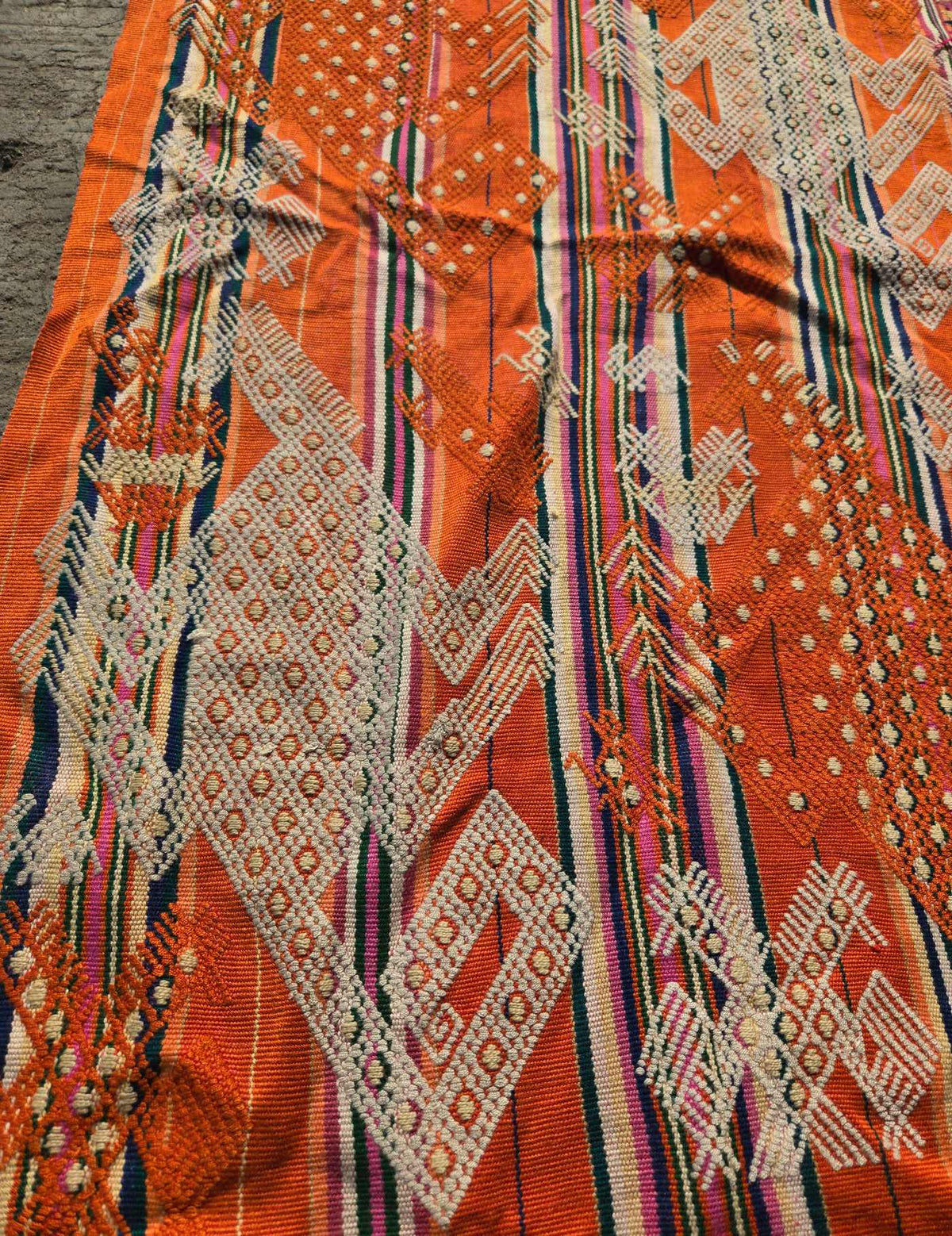 Animals on Orange Chichicastenango Tzute #9-62
