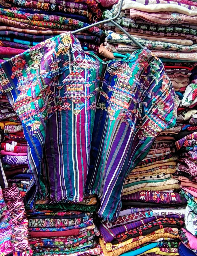Multicolored Stripes Nahualá Huipil #9-70