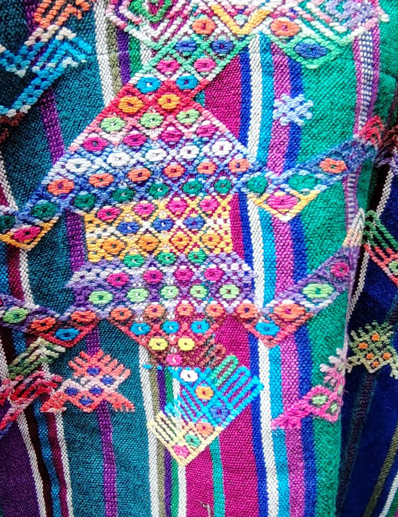 Multicolored Stripes Nahualá Huipil #9-70