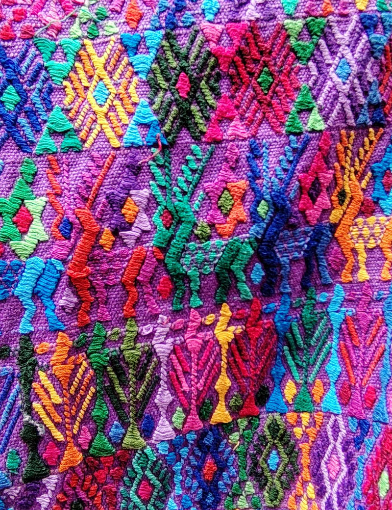 Colorful on Purple Cobán Huipil #9-72