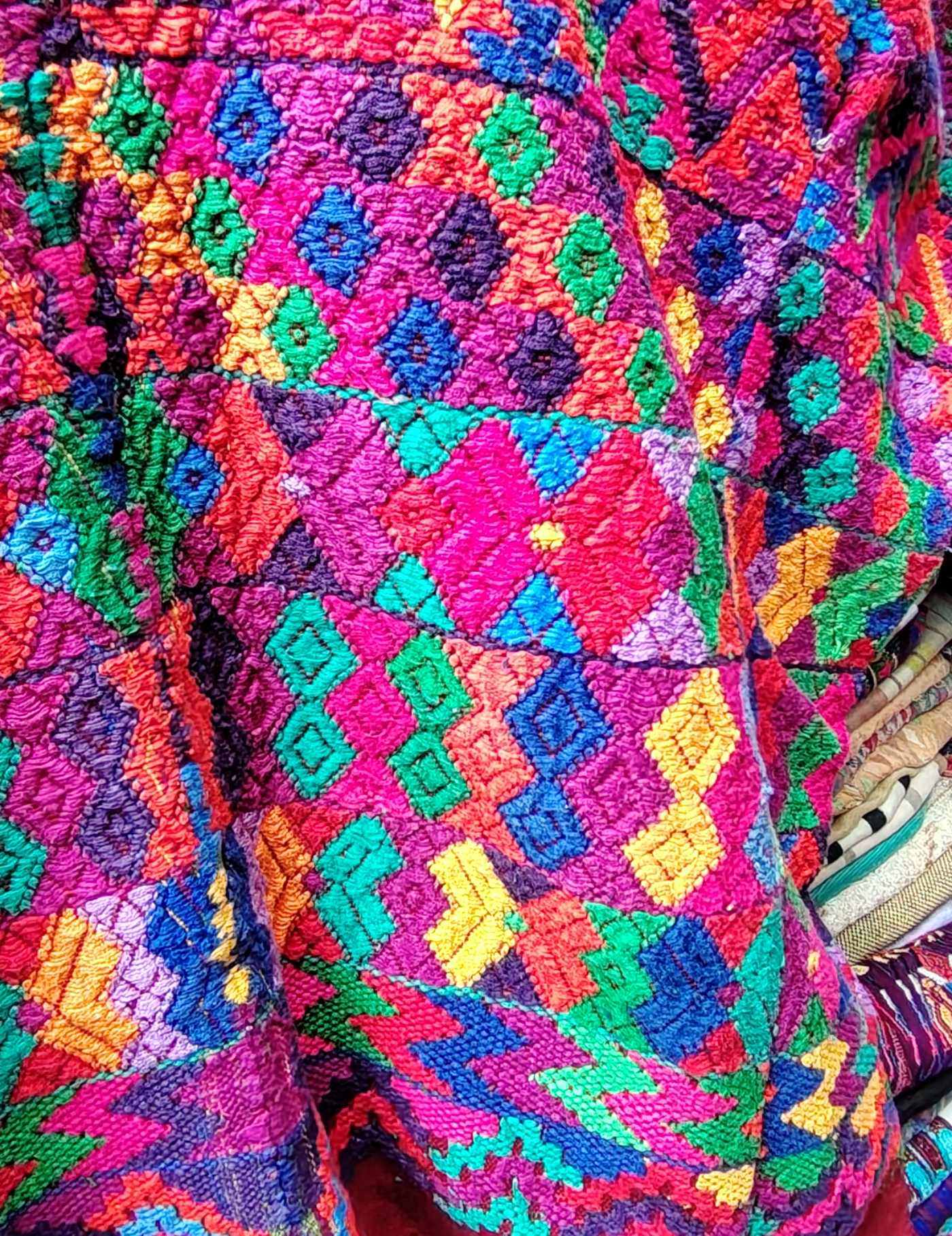 Colorful on Red Sacatepéquez Huipil #9-78