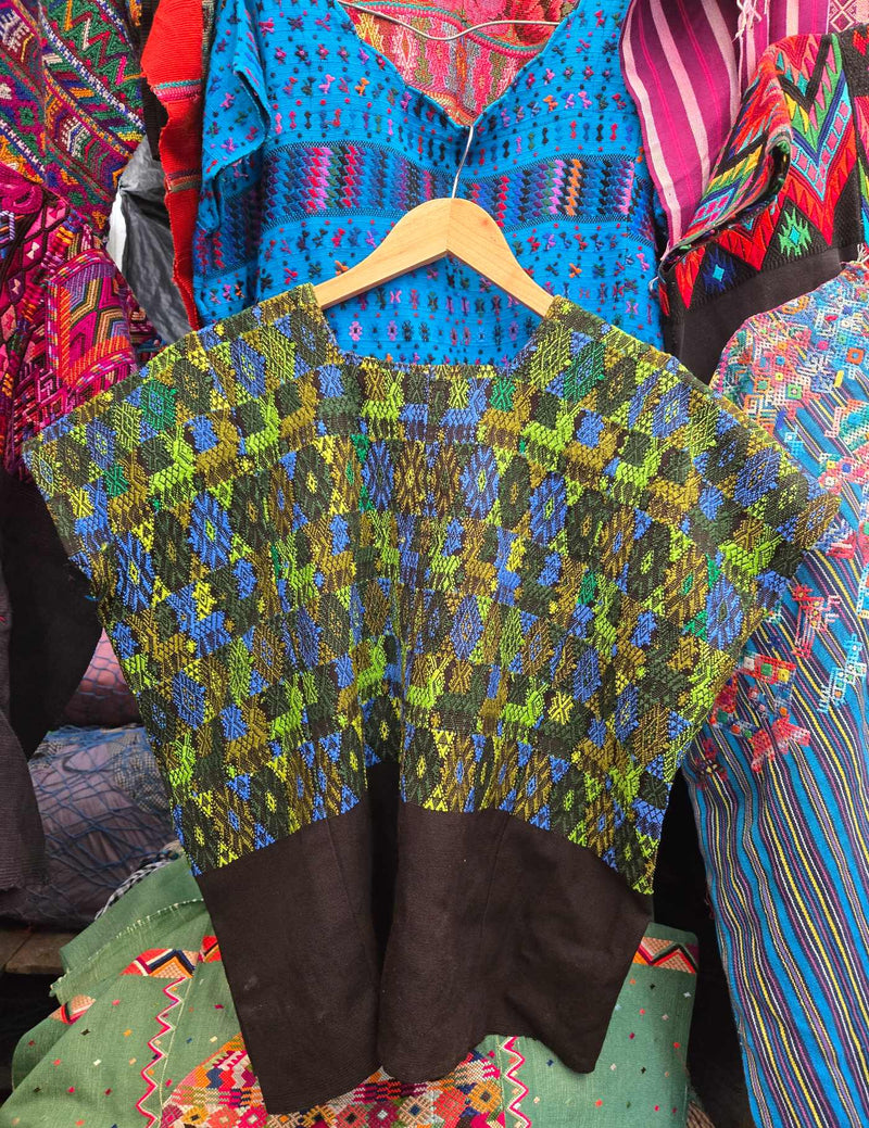 Green and Brown Cobán Huipil #9-83
