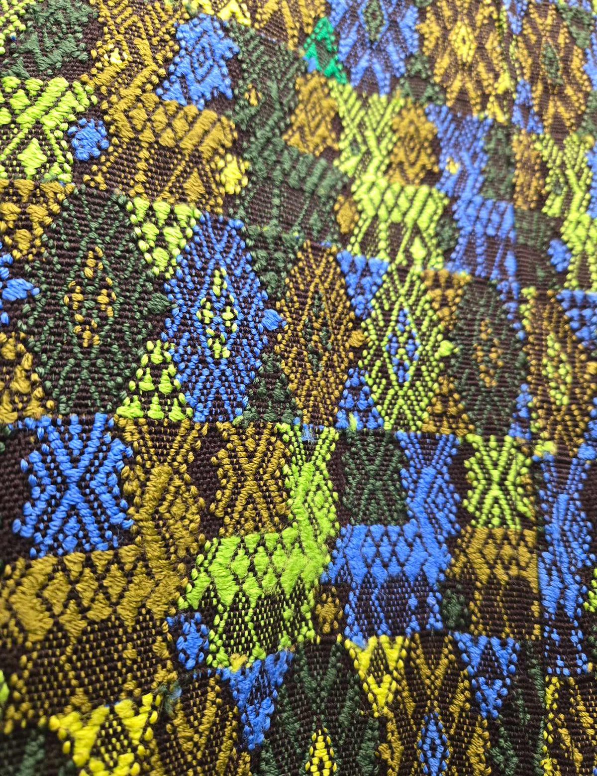 Green and Brown Cobán Huipil #9-83