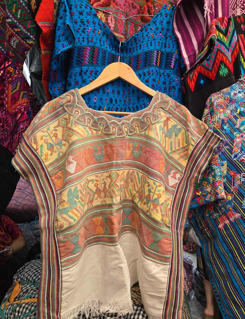 Coral and Primrose Nebaj Huipil #9-87