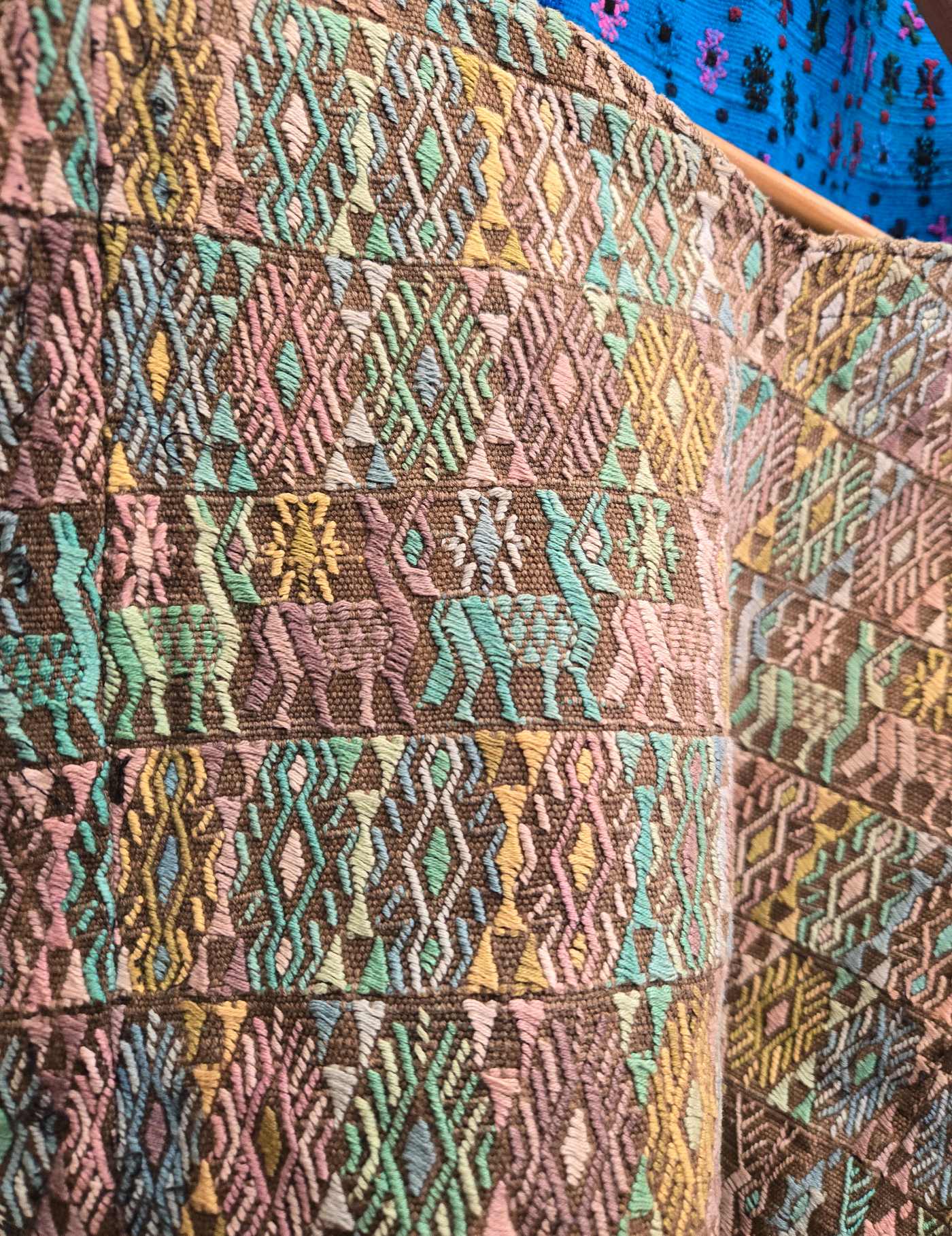 Colourful on Brown Cobán Huipil #9-89