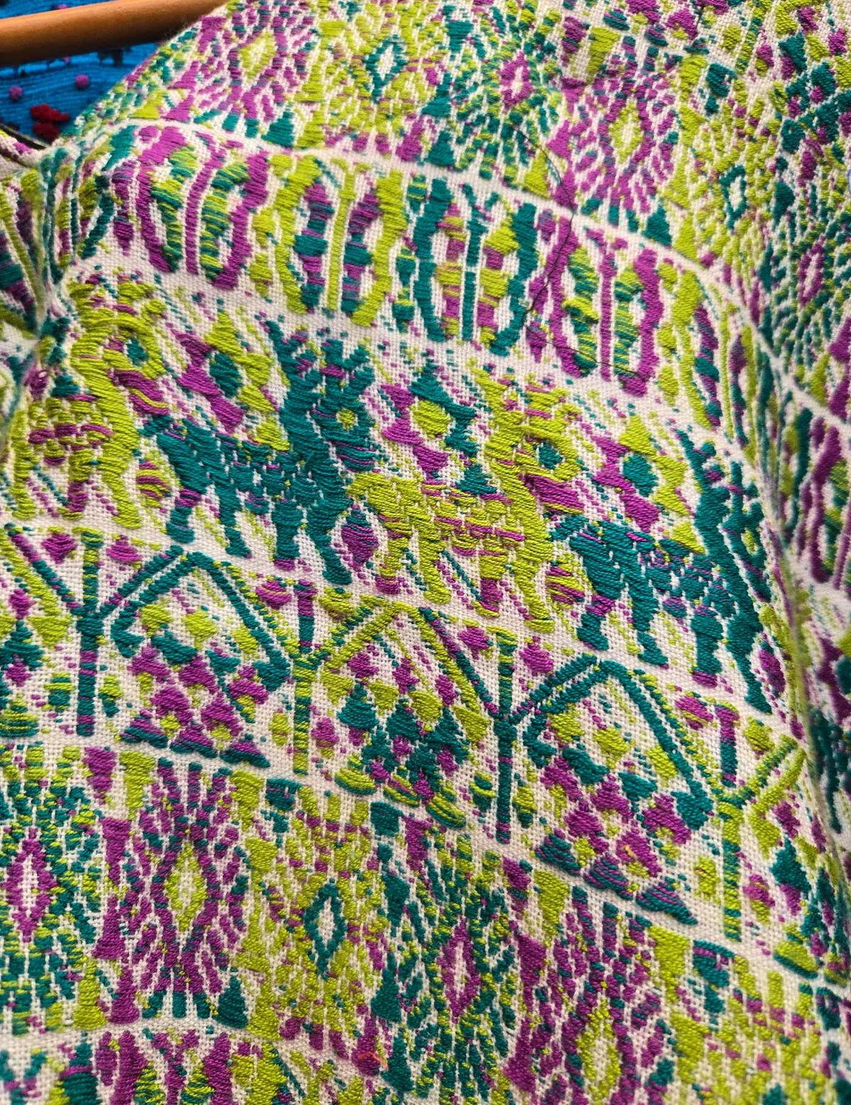 Green and Berry Cobán Huipil #9-91