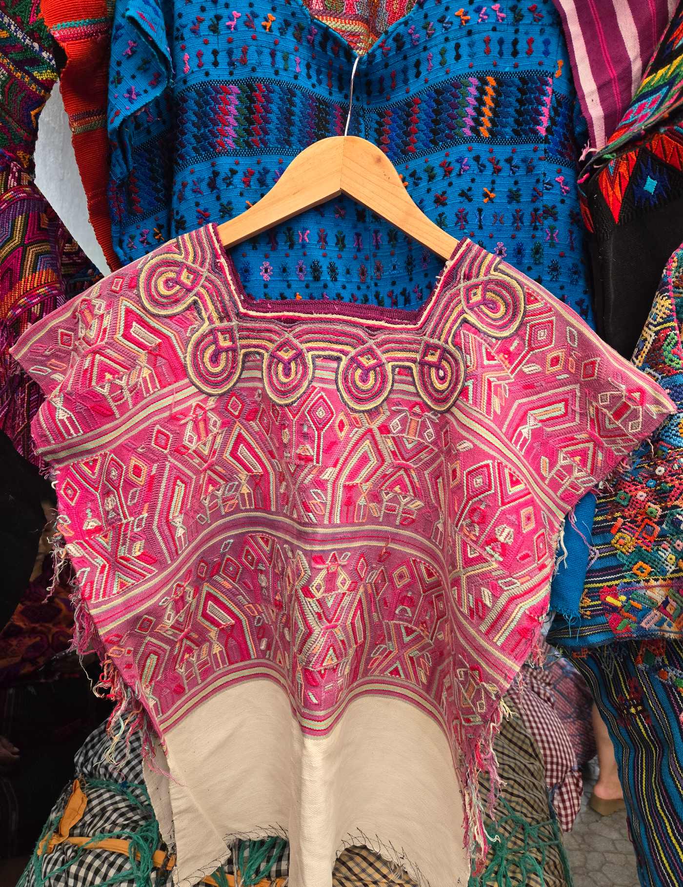 Pink and White Nebaj Huipil #9-92