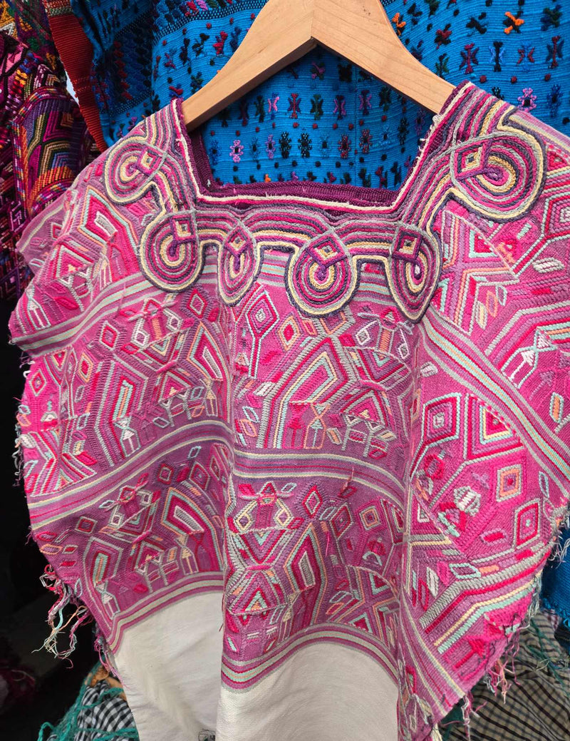 Pink and White Nebaj Huipil #9-92