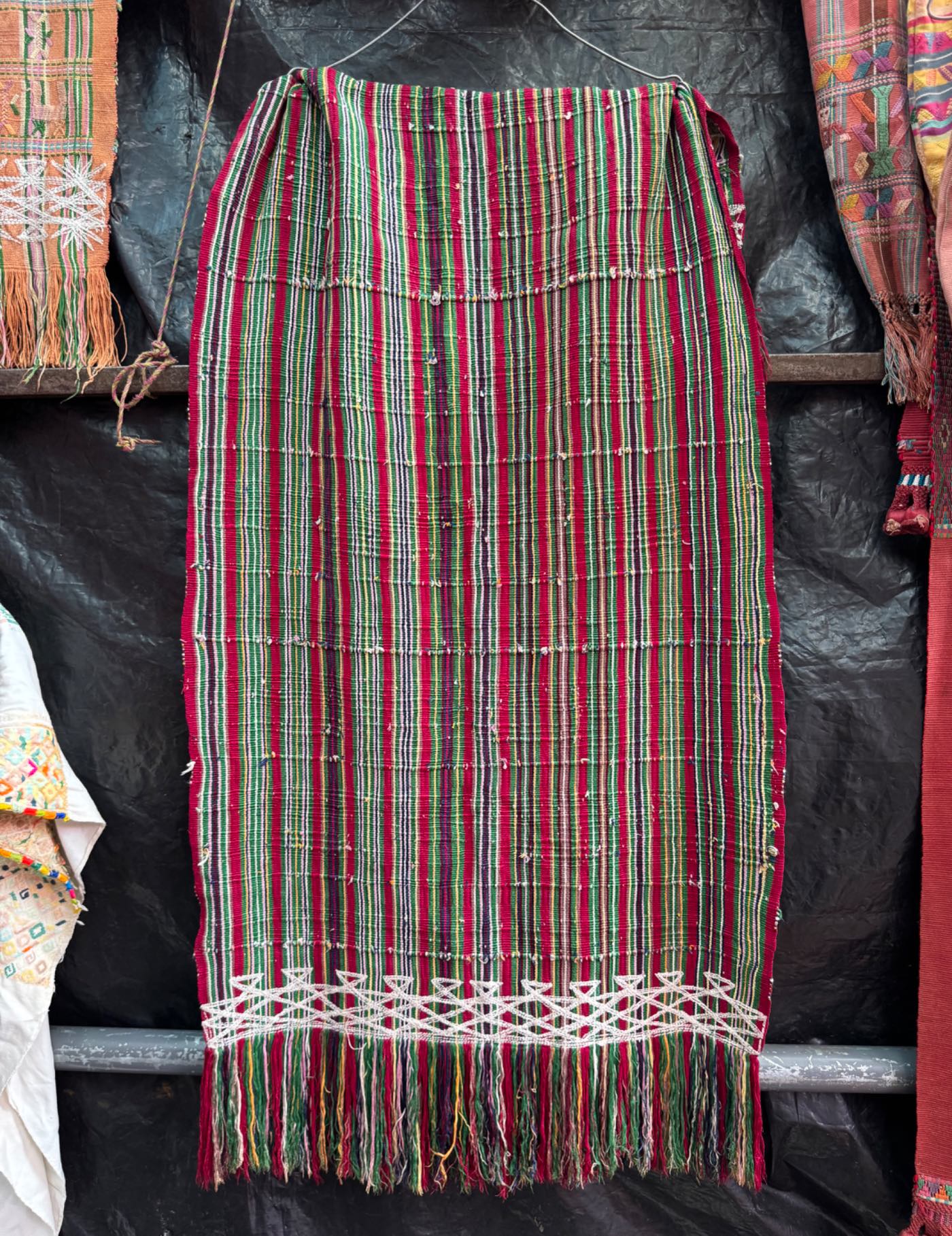Red and Green Nebaj Tzute #9-114
