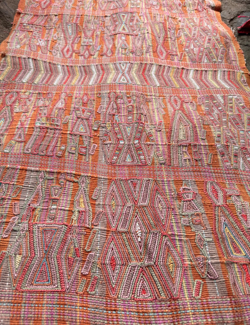 Pastel Peach Nebaj Tzute #9-117