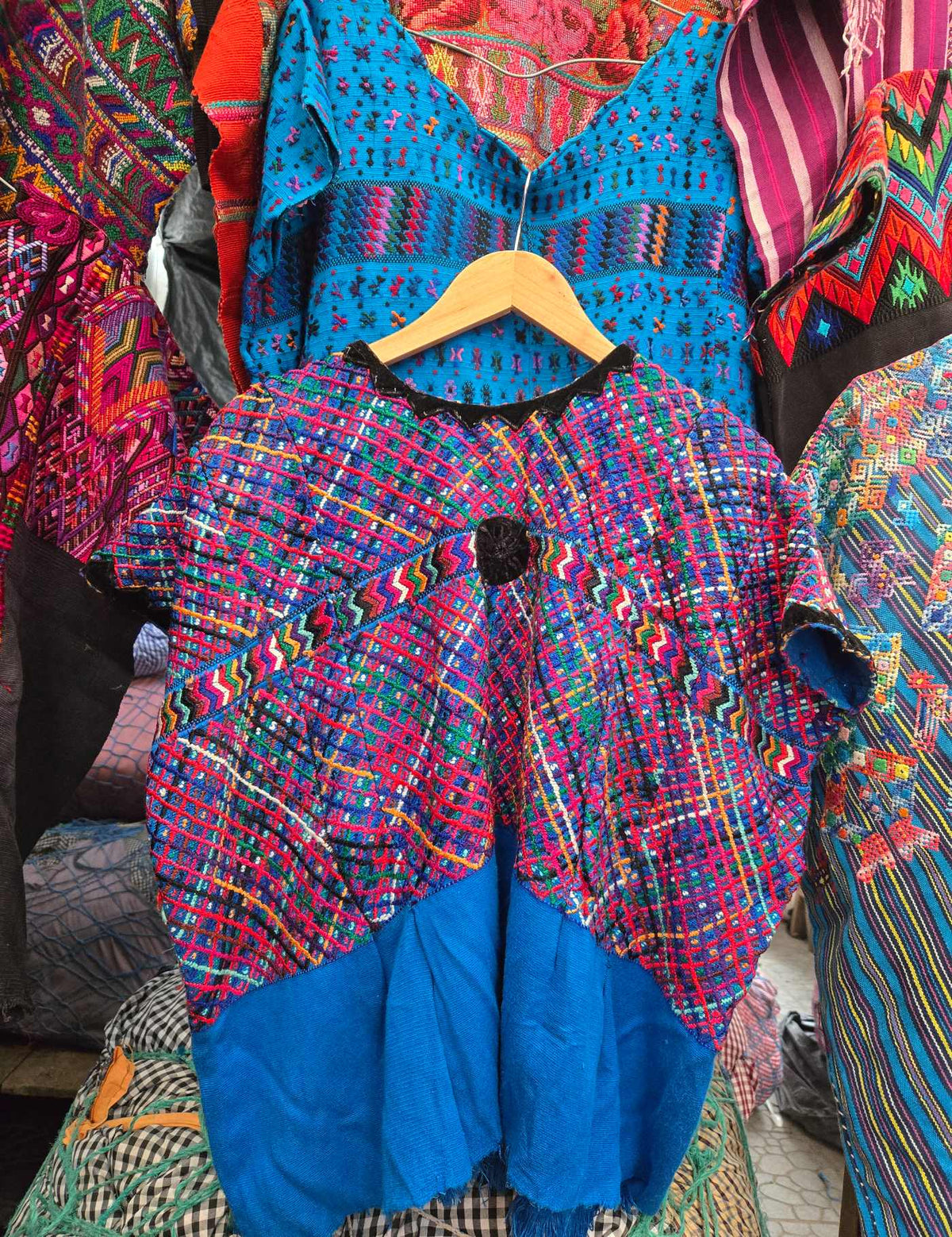 Red and Blue San Lucas Tolimán Huipil #9-122