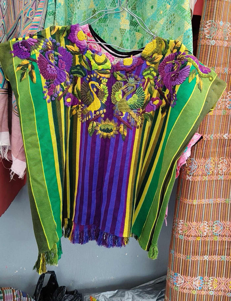Green and Purple Santiago Huipil #9-129