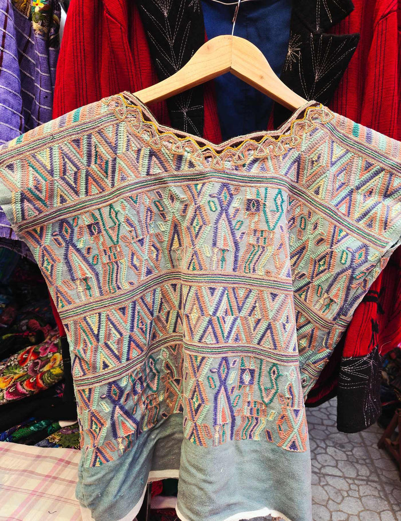Faded Blue Nebaj Huipil #9-153