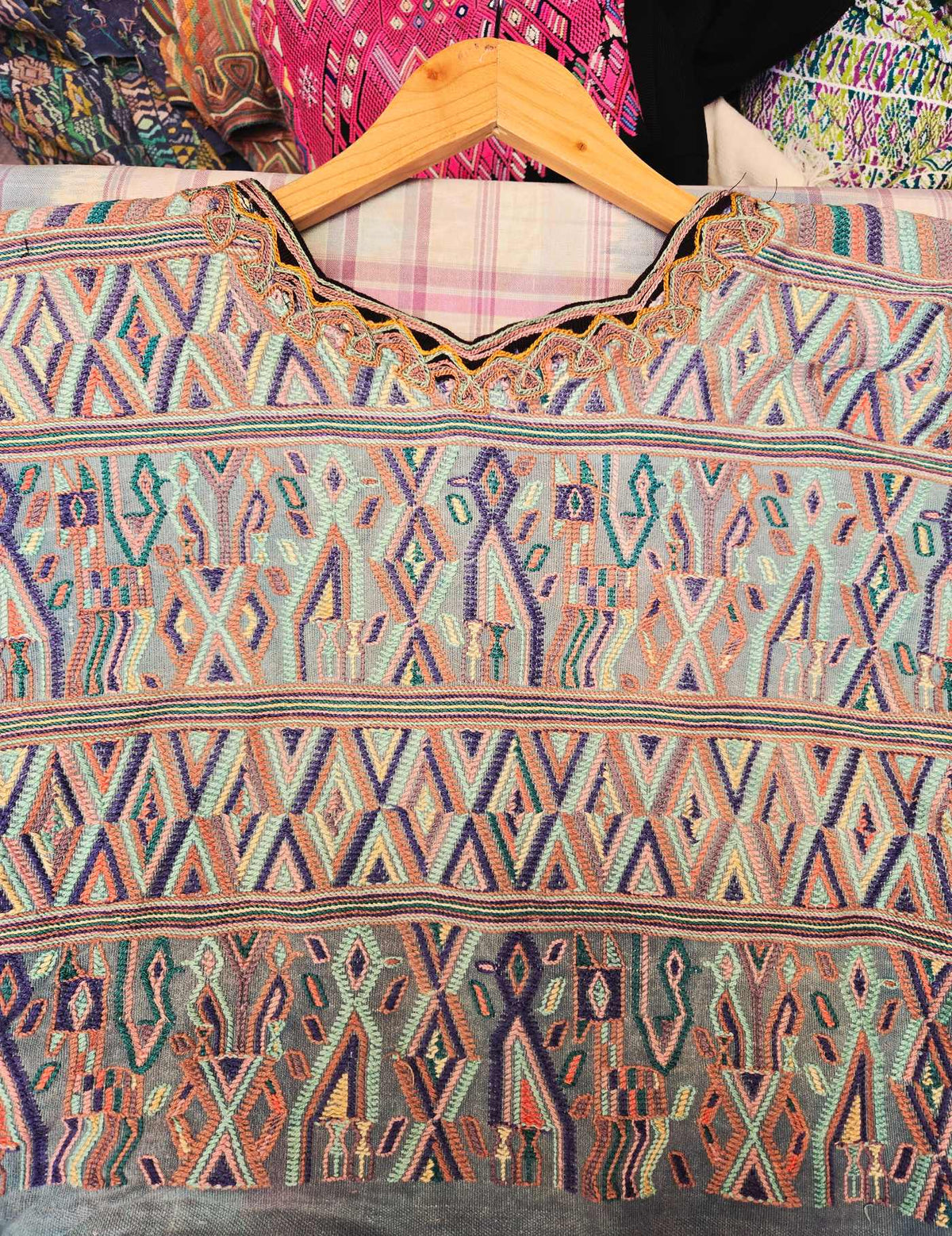Faded Blue Nebaj Huipil #9-153