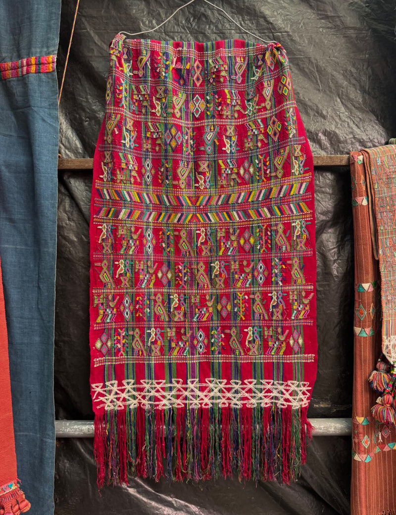 Red and Green Nebaj Tzute #9-188