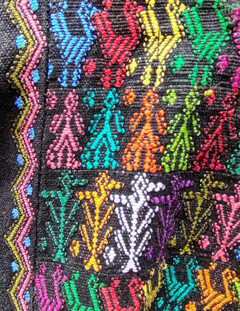 Colourful on Black Cobán Huipil #9-207