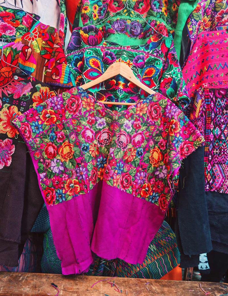 Hot Pink Comalapa Huipil #9-218
