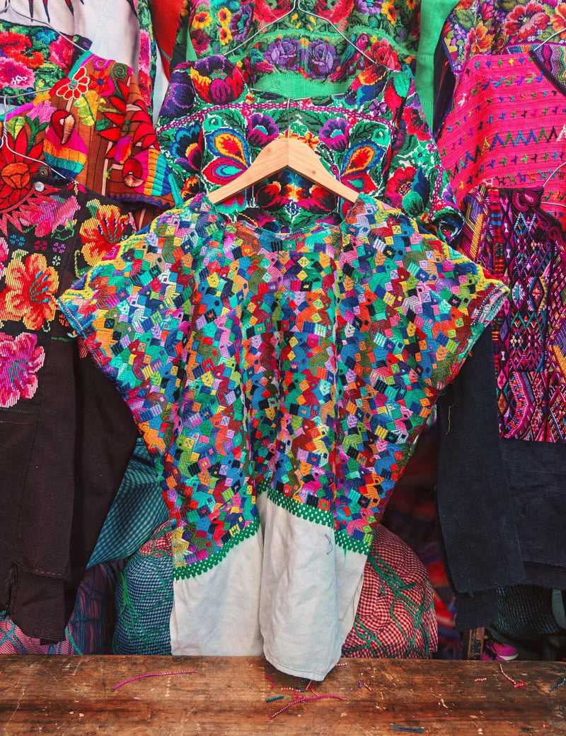 Abstract Colourful Totonicapán Huipil #9-221