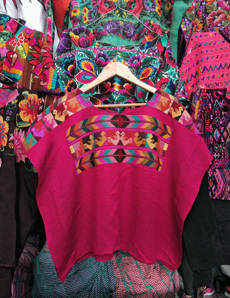 Simple Pink Colotenango Huipil #9-223
